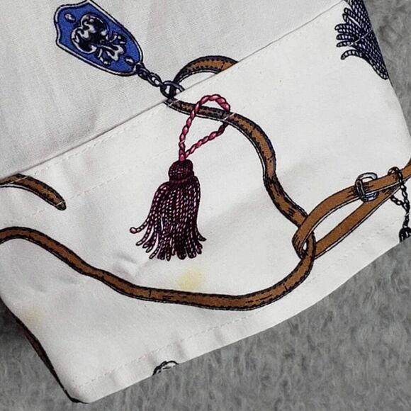 Talbots Button Up Shirt Womens Size 16 White Equestrian Collared No Iron XL - Picture 7 of 10